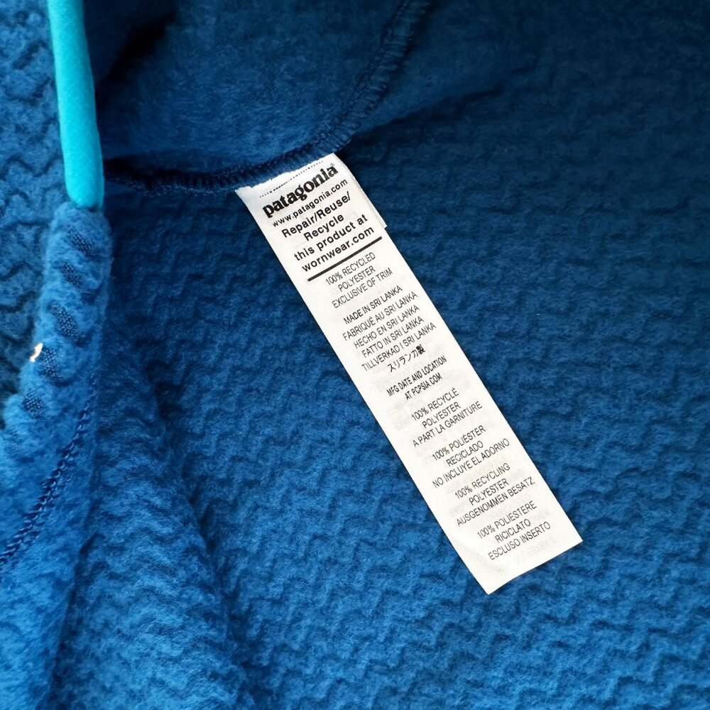 NWT Patagonia Men's R1 Air Zip Neck Fleece Pullover M Lagom Blue Lightweight - Picture 7 of 11